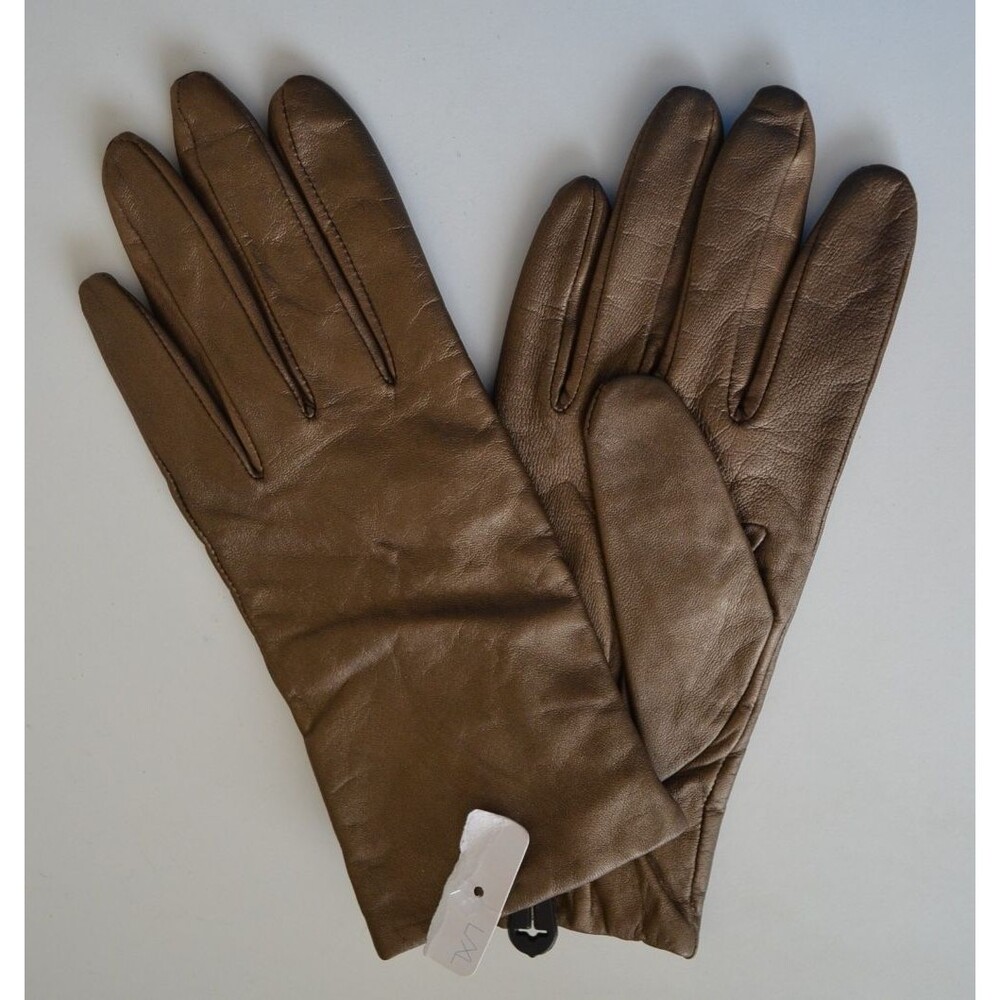 Target Chill Proof Womens Bronze Leather Acrylic Lined Gloves L/XL NWT